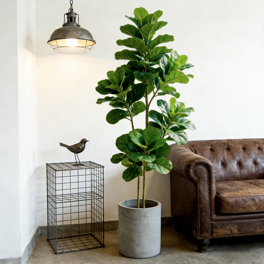 Fiddle Leaf Fig - 64/122cm Yapay Fiddle Fig Ağacı Sahte